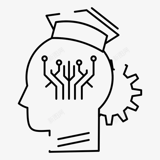 知识管理共享图标svg_新图网 https://ixintu.com 共享 学生 技术 技术界 智能 界面 知识管理