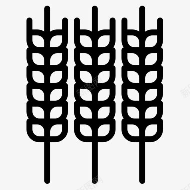 水稻农业园艺图标图标