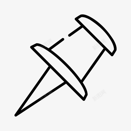 别针书签队形图标svg_新图网 https://ixintu.com 书签 别针 办公文具 荷拉 记号 队形