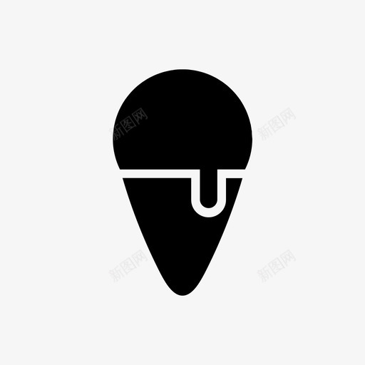 冰淇淋蛋糕图标svg_新图网 https://ixintu.com 冰淇淋 蛋糕