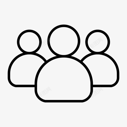 好友群团队图标svg_新图网 https://ixintu.com 团队 好友 常规 热线 用户 群团