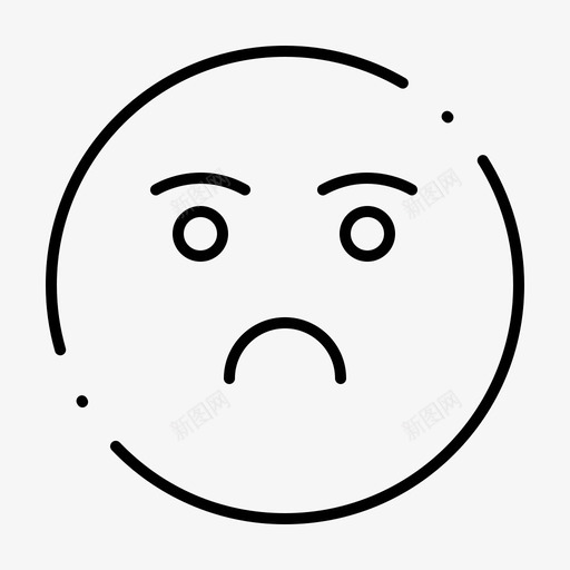 表情情绪感觉图标svg_新图网 https://ixintu.com 常规 悲伤 情绪 感觉 点线 脸书 表情