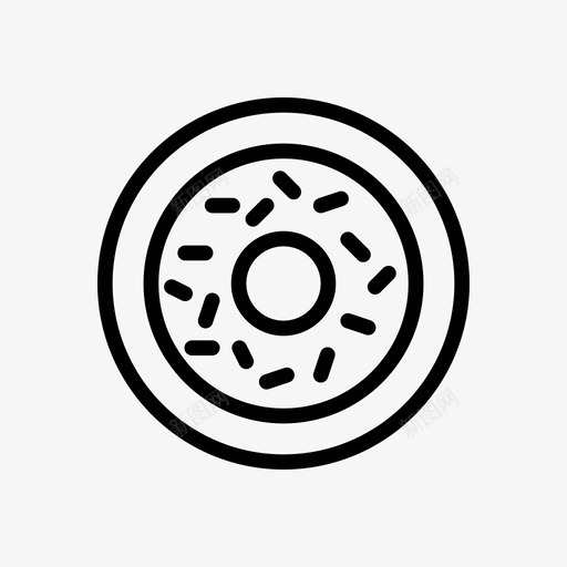 甜甜圈街头食品10直系图标svg_新图网 https://ixintu.com 甜甜圈 直系 街头 食品