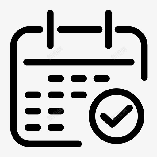 设置日期日历日程表图标svg_新图网 https://ixintu.com 日历 日期 日程表 时间 设置