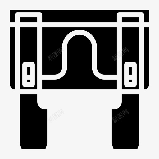 固态电子元件保险丝图标svg_新图网 https://ixintu.com 保险丝 固态 电子元件