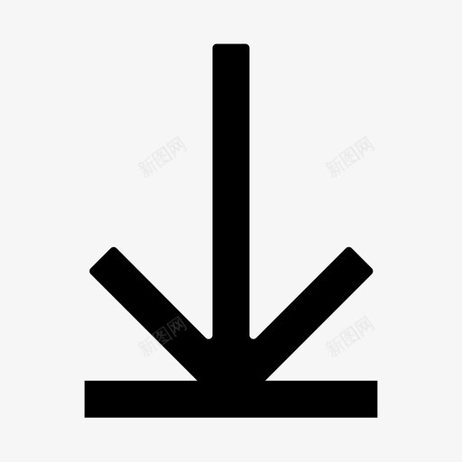 箭头保存图标svg_新图网 https://ixintu.com 下载 保存 单行 图标 箭头
