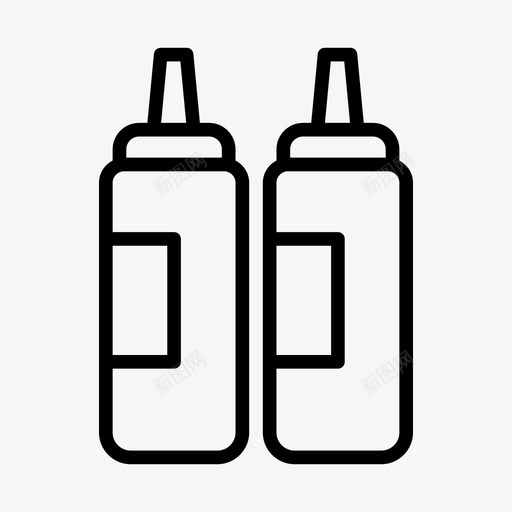 番茄酱BBQ30线性图标svg_新图网 https://ixintu.com BBQ 番茄酱 线性