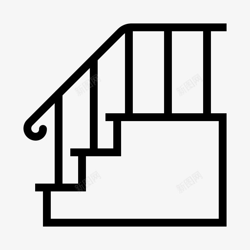楼梯家具家居图标svg_新图网 https://ixintu.com 家具 家居 楼梯 生活