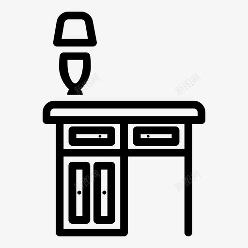 书桌书书房图标svg_新图网 https://ixintu.com 书房 书桌 桌子