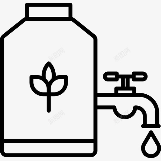 水箱水8轮廓图标svg_新图网 https://ixintu.com 水箱 轮廓