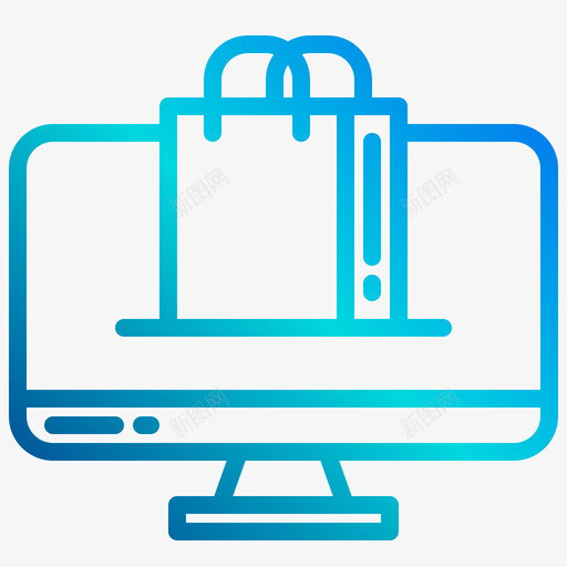 购物搜索引擎优化在线营销9线性梯度图标svg_新图网 https://ixintu.com 优化 在线 搜索引擎 梯度 线性 营销 购物