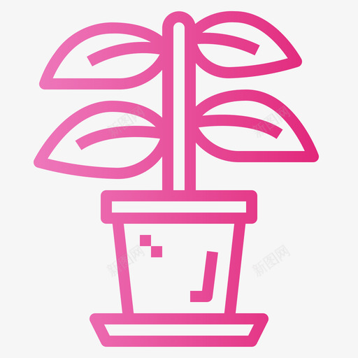 植物漫画家1渐变图标svg_新图网 https://ixintu.com 植物 渐变 漫画家