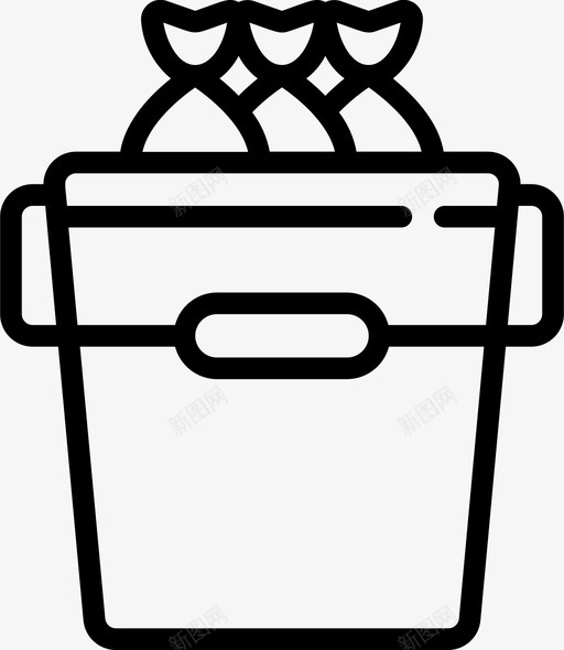 钓鱼桶39直线型图标svg_新图网 https://ixintu.com 直线 线型 钓鱼