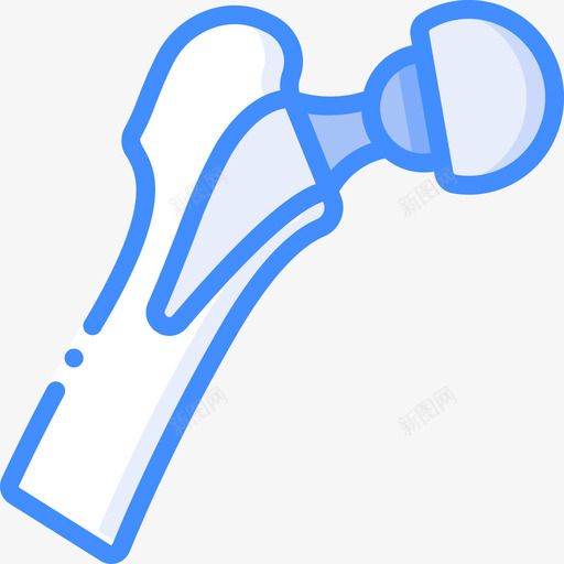 髋关节置换术假肢蓝色图标svg_新图网 https://ixintu.com 假肢 关节 置换 蓝色