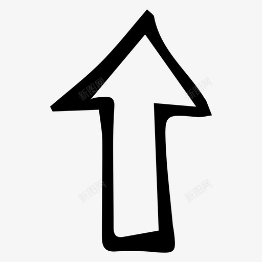 上箭头涂鸦草图图标svg_新图网 https://ixintu.com 涂鸦 箭头 草图