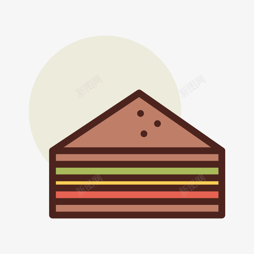 三明治街头食品11原色图标svg_新图网 https://ixintu.com 三明治 原色 街头 食品