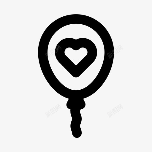 爱气球装饰婚礼图标svg_新图网 https://ixintu.com 婚礼 气球 装饰