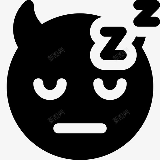 睡觉笑脸和人2满满的图标svg_新图网 https://ixintu.com 满满的 睡觉 笑脸