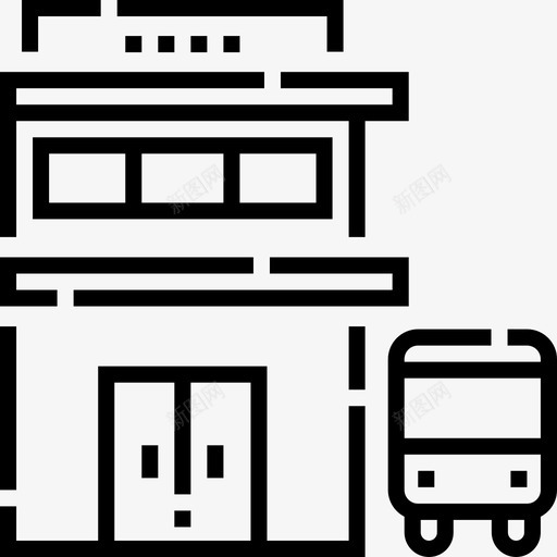 汽车站车辆运输4直线图标svg_新图网 https://ixintu.com 汽车站 直线 车辆 运输