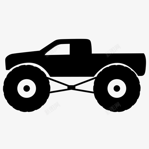 怪物卡车巨型车辆图标svg_新图网 https://ixintu.com 卡车 巨型 怪物 汽车 车辆 轮子