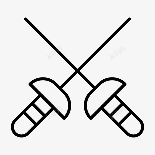 击剑佩剑运动图标svg_新图网 https://ixintu.com 中庭 佩剑 击剑 圆点 常规 点线 运动 运动中 运动训练
