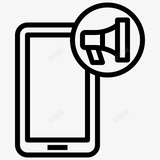 广告商业和营销3线性图标svg_新图网 https://ixintu.com 商业 广告 线性 营销