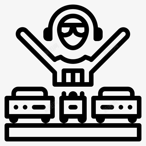 DJ派对音频音乐图标svg_新图网 https://ixintu.com DJ 工作室 派对 音乐 音频