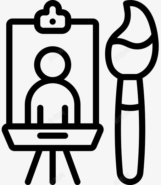 绘画爱好11线性图标svg_新图网 https://ixintu.com 爱好 线性 绘画
