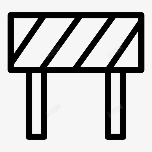 路障警示障碍图标svg_新图网 https://ixintu.com 交通 保护 信号 安全 标志 警示 路障 障碍 驾驶