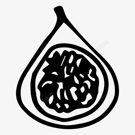 无花果浆果涂鸦图标svg_新图网 https://ixintu.com 无花果 浆果 涂鸦 素描 食物