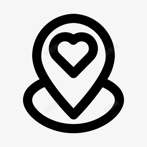 位置爱情图钉图标svg_新图网 https://ixintu.com 位置 图钉 婚姻 婚礼 爱情