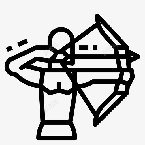 射箭爱好18直系图标svg_新图网 https://ixintu.com 射箭 爱好 直系