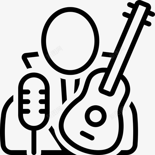 领唱作曲家旋律师图标svg_新图网 https://ixintu.com 作曲家 律师 旋律 歌手 音乐家 领唱