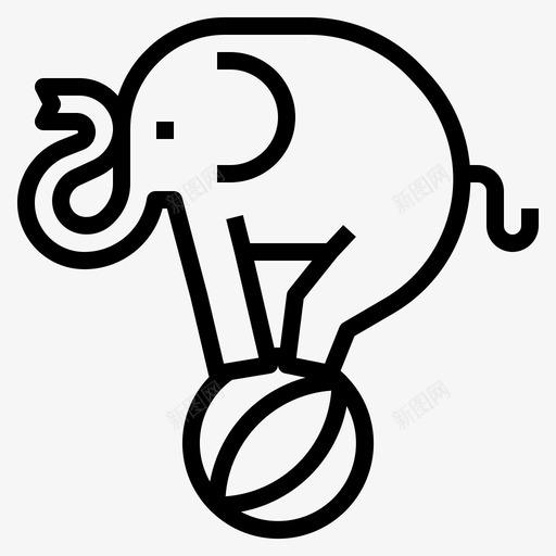 大象动物嘉年华图标svg_新图网 https://ixintu.com 动物 动物园 嘉年华 大象 游乐园 马戏团