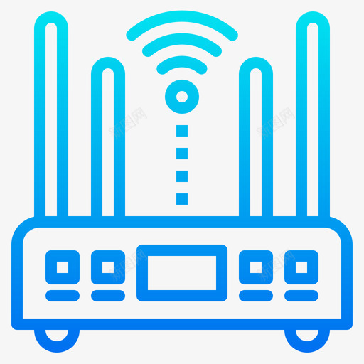Wifi智能技术14渐变图标svg_新图网 https://ixintu.com Wifi 技术 智能 渐变