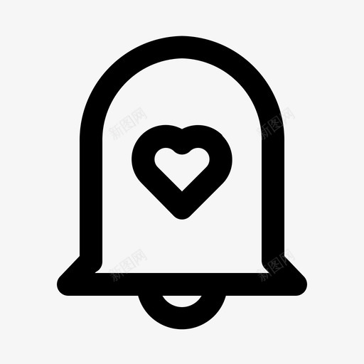 钟声庆祝爱情图标svg_新图网 https://ixintu.com 婚礼 庆祝 爱情 钟声