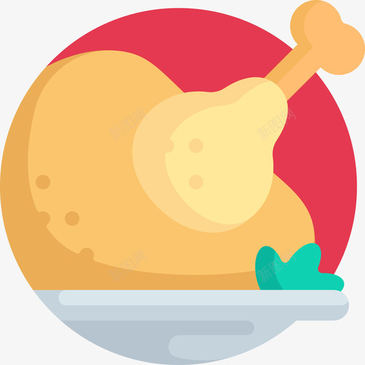 鸡肉95号餐厅平的图标svg_新图网 https://ixintu.com 95号 平的 餐厅 鸡肉