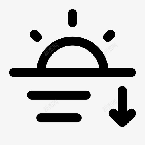 日落黄昏大海图标svg_新图网 https://ixintu.com 大海 天气 天空 日落 黄昏