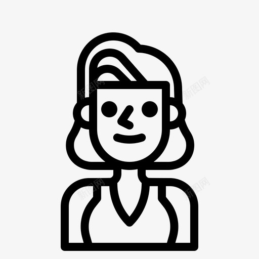 女人复古14岁直系图标svg_新图网 https://ixintu.com 14岁 复古 女人 直系