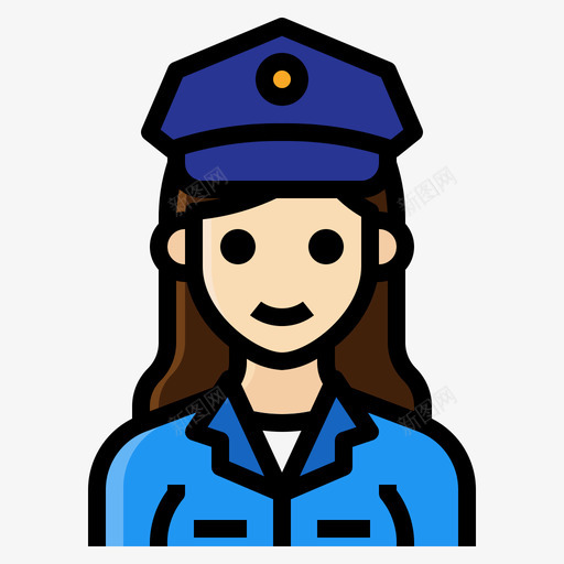 警察职业妇女3直系肤色图标svg_新图网 https://ixintu.com 妇女 直系 职业 肤色 警察