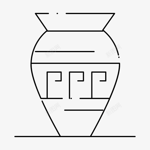 amphora古坛子emoji图标svg_新图网 https://ixintu.com amphora emoji 坛子 希腊 独立日 细线