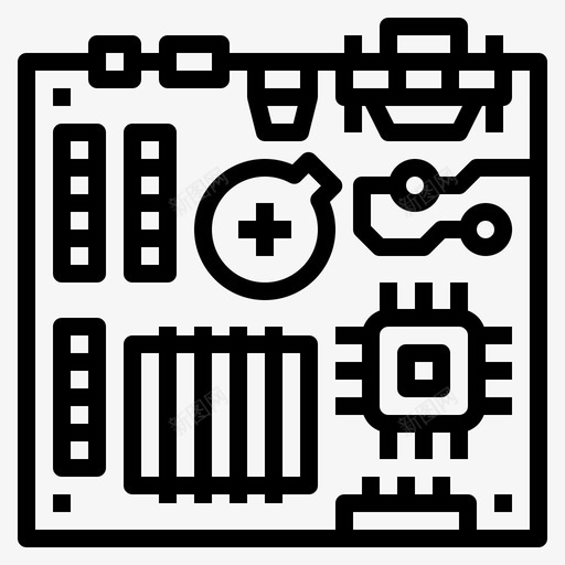 主板计算机计算机硬件概述图标svg_新图网 https://ixintu.com 主板 概述 硬件 计算机