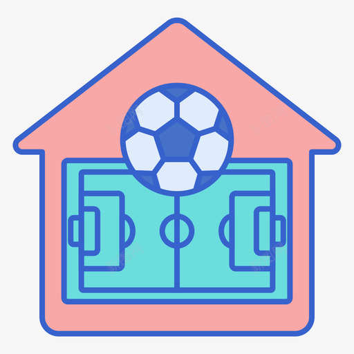 五人制足球84线性颜色图标svg_新图网 https://ixintu.com 五人制 线性 足球 颜色