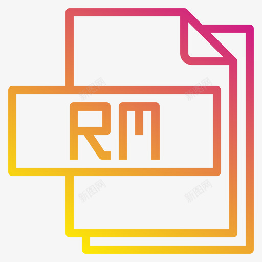 Rm文件文件格式3渐变图标svg_新图网 https://ixintu.com 文件 格式 渐变