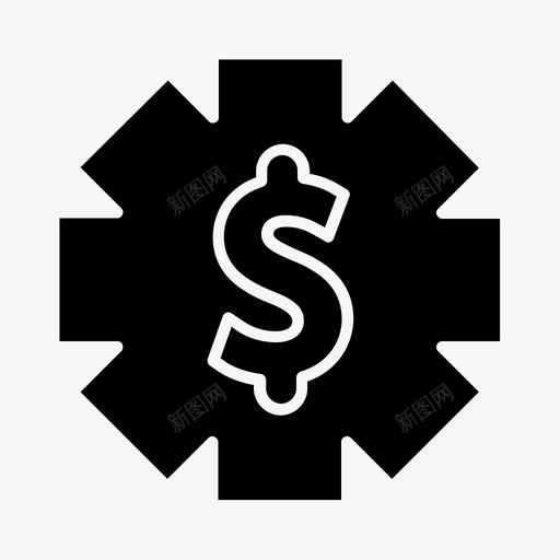美元现金收入图标svg_新图网 https://ixintu.com 支付 收入 现金 用户界面 美元 金钱