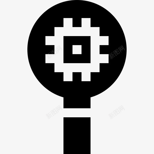 搜索人工智能65已填充图标svg_新图网 https://ixintu.com 人工智能 填充 搜索