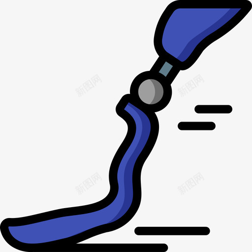 小腿脚假肢2线性颜色图标svg_新图网 https://ixintu.com 假肢 小腿 线性 腿脚 颜色