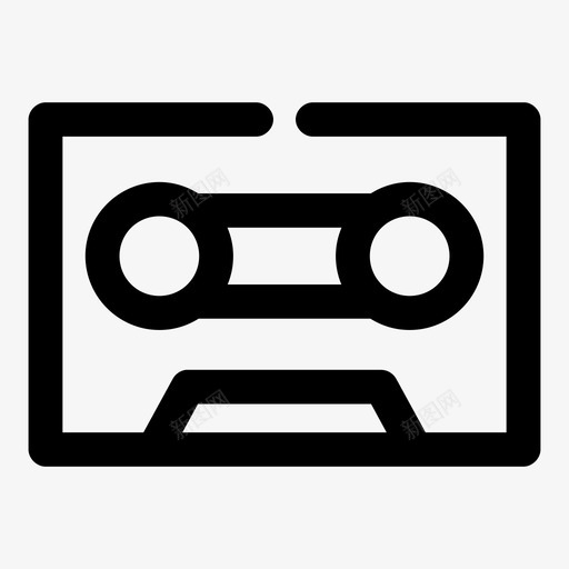 唱片卡塞特经典图标svg_新图网 https://ixintu.com 兄弟 唱片 塞特 复古 磁带 经典