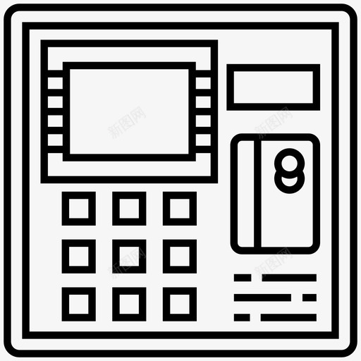 pos终端信用卡机电子支付图标svg_新图网 https://ixintu.com pos 信用卡机 刷卡机 图标 扫码 支付 电子 线路 终端 航空运输 设备