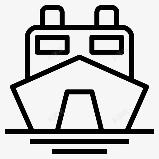 邮轮航运8直航图标svg_新图网 https://ixintu.com 直航 航运 邮轮